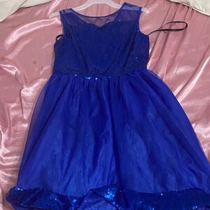 Amy Byer Vibrant Blue Dress With Sequins